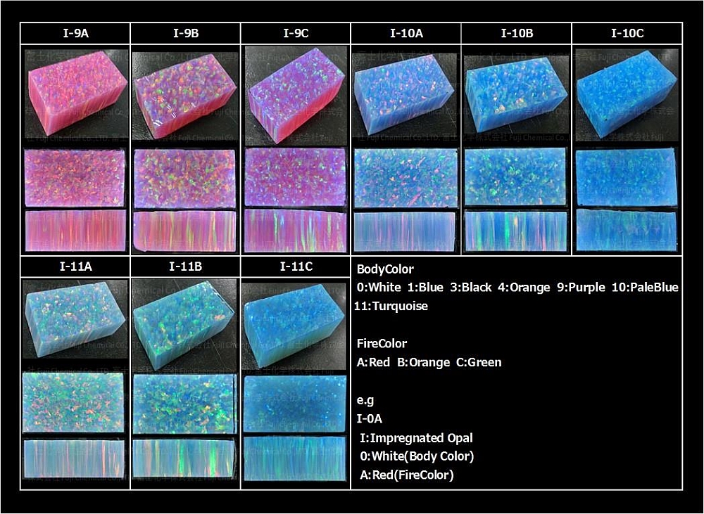 Opal Color Chart