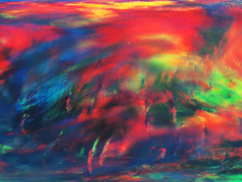 Synthetic Impregnated Opal - Orange Aurora Opal (Pattern)